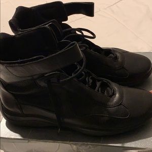 Well maintained high top Prada sneakers